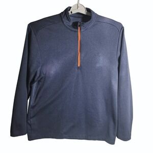 Callaway Mens Golf Pullover 1/4 Zip Long Sleeve Blue Size Large FLAWS SMAL STAIN